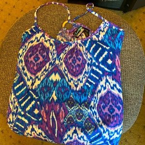 Blue and purple spaghetti strap top size medium